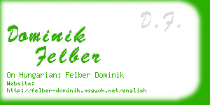 dominik felber business card